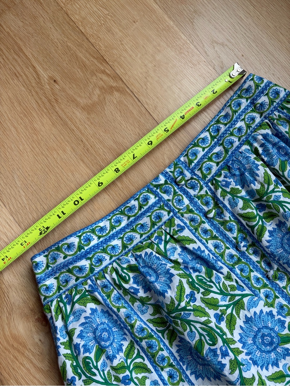 Pink City Prints Block Print Floral Maxi Skirt - Picture 7 of 8